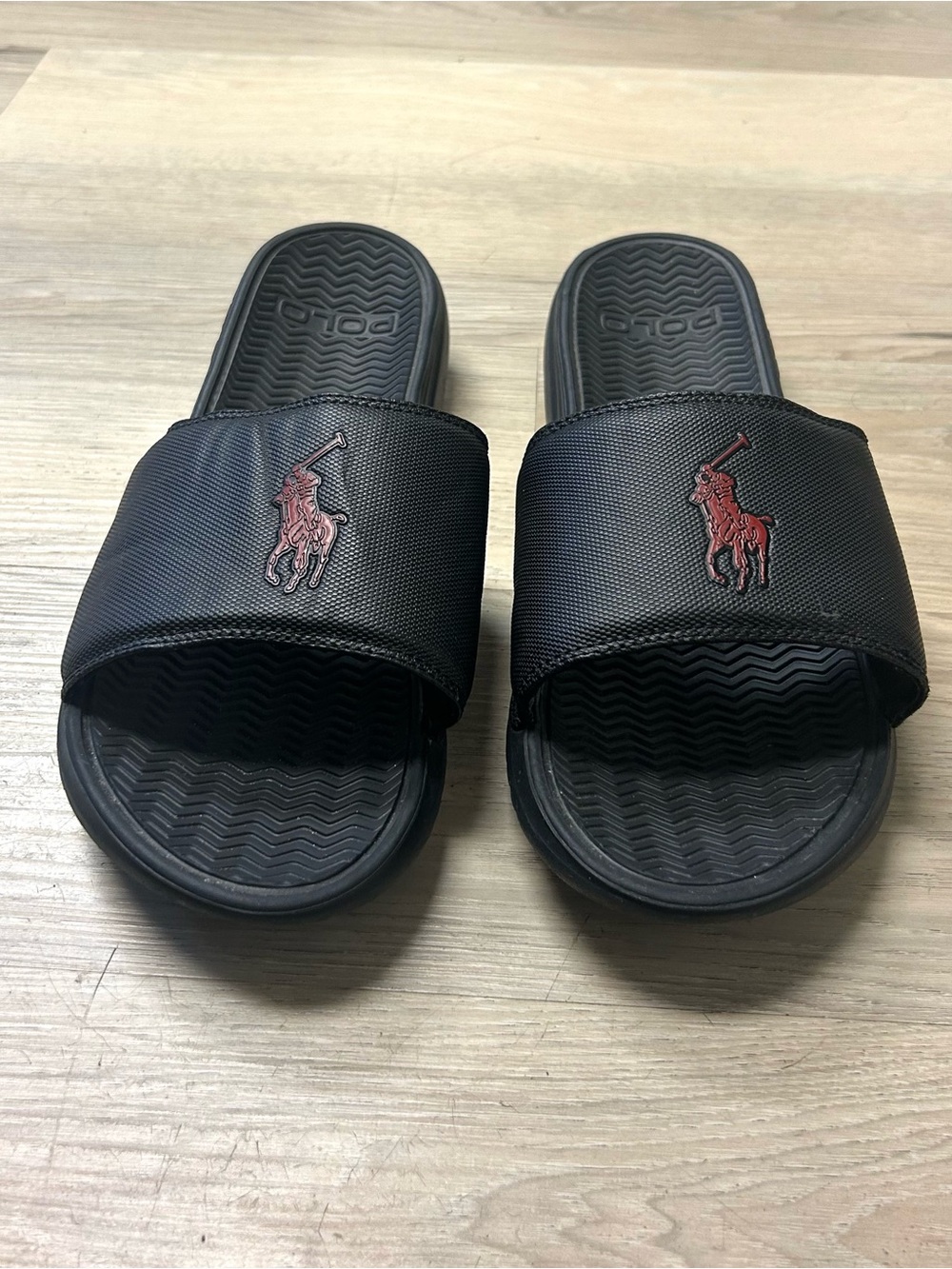Polo Ralph Lauren Slides Men 13 D Rodwell Sandals Signature Pony Classic Slip On - Picture 2 of 11